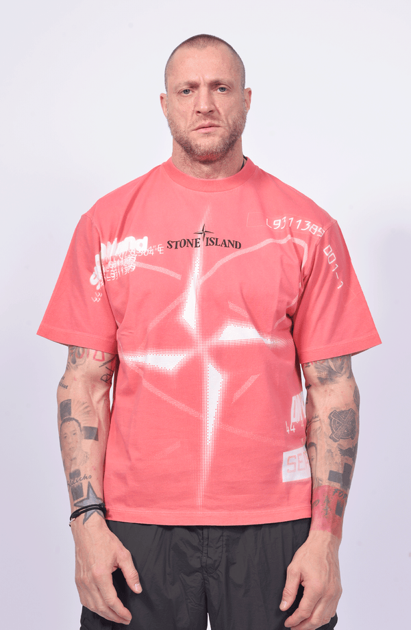 Stone Island -"Y2K Compass" Print T-Shirt
