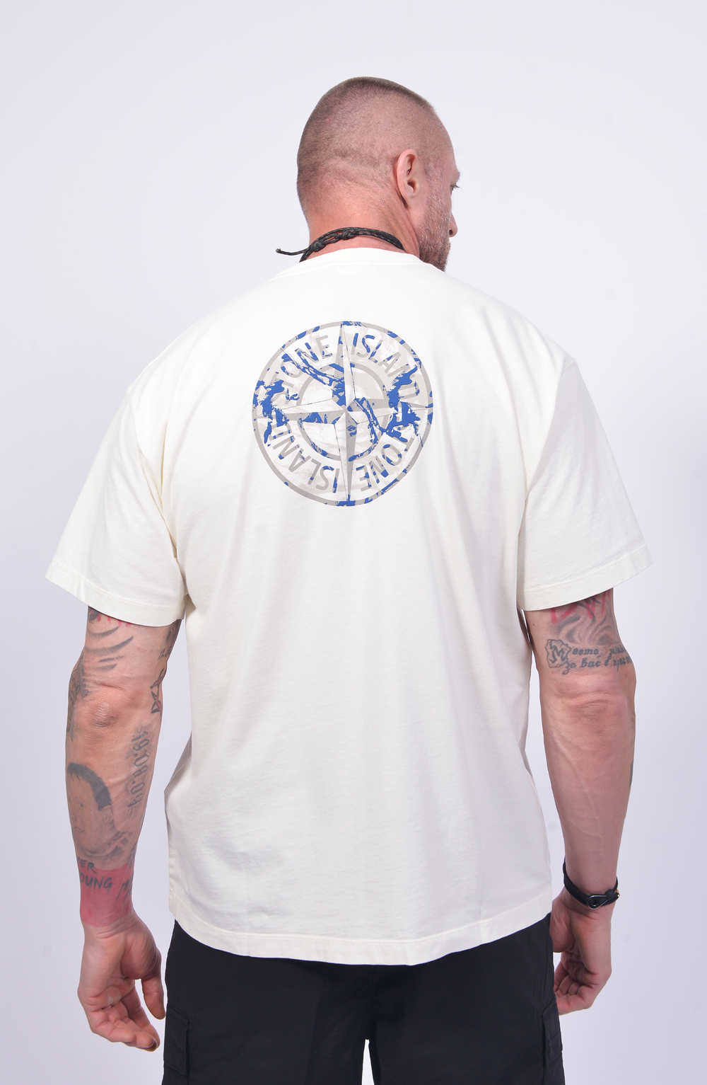 【関税＆送料込み】Stone  Compass Camo Print Cotton T Stone Island Compass Camo Cotton T Shirt - Large – Mat's Island