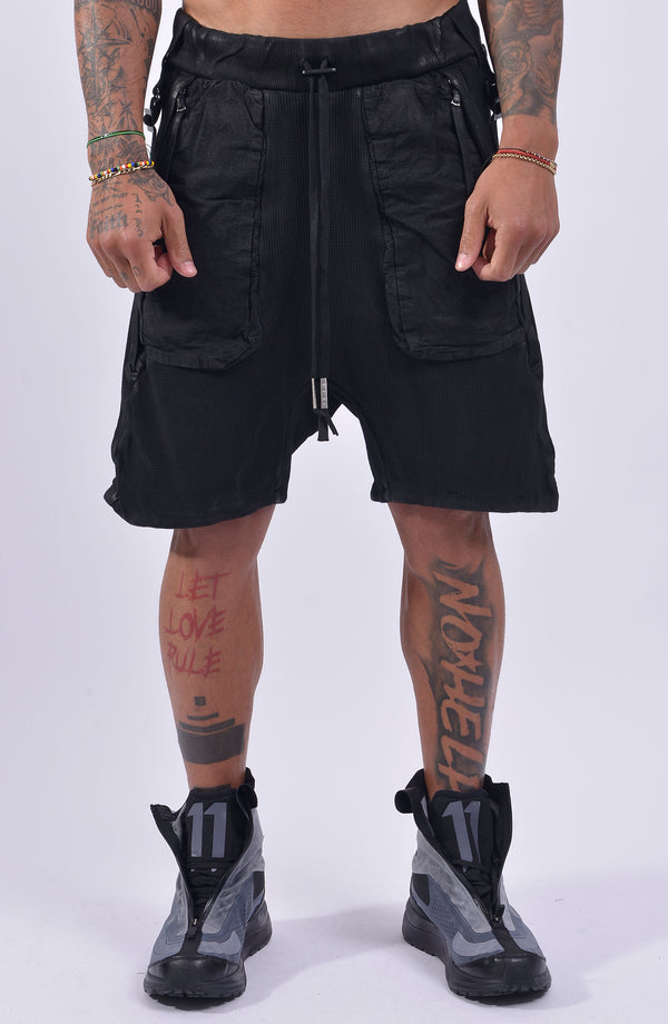 Boris Bidjan Saberi - Black Vinyl Coated Shorts